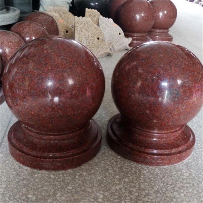 Imperial red granite stone ball